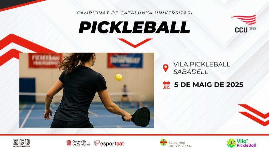 Inscripcions obertes per al Campionat de Catalunya Universitari de Pickleball!